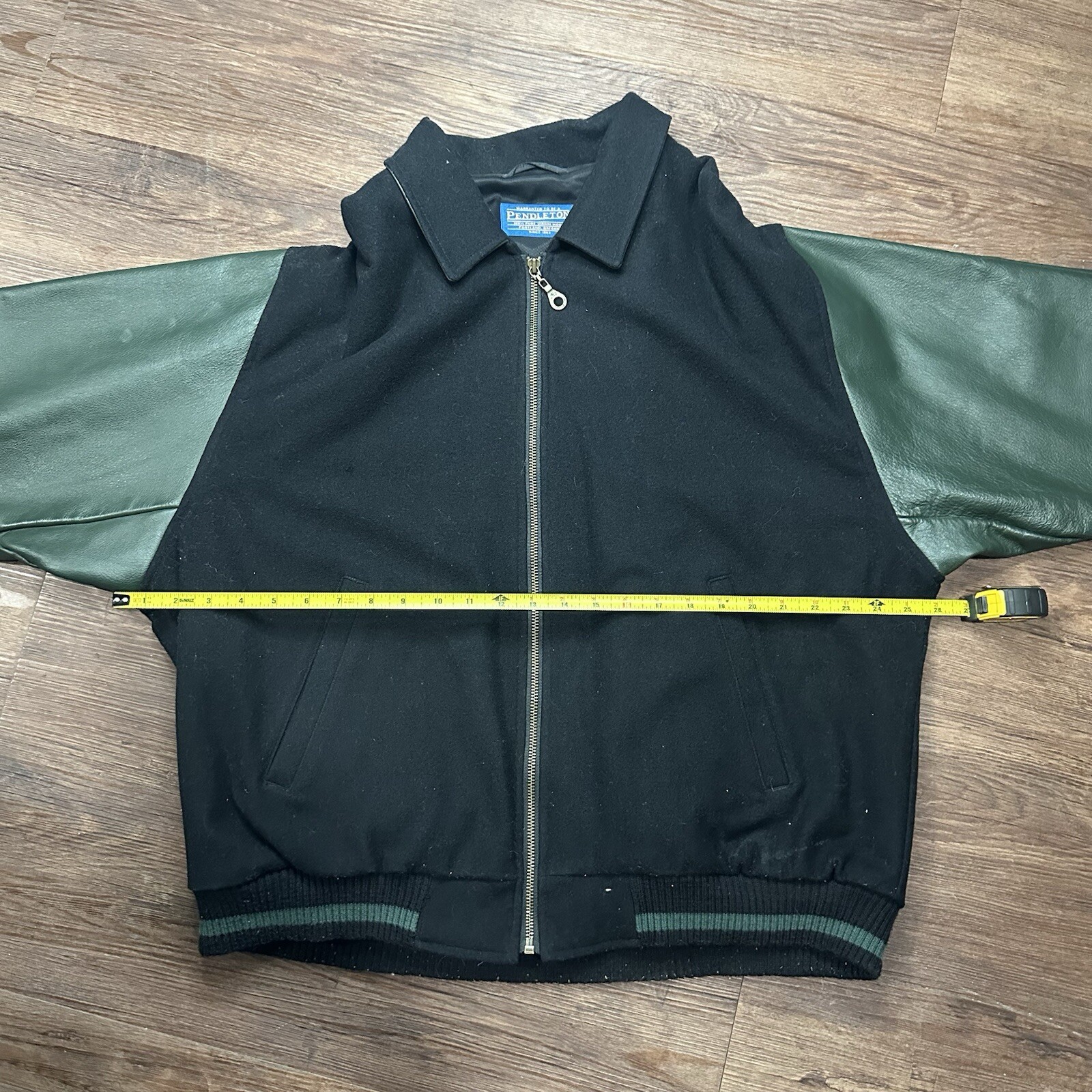 Vintage Pendleton Bomber Varsity Jacket Wool Slee… - image 14