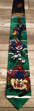 LOONEY TUNES MANIA BUGS BUNNY DAFFY DUCK TAZMANIAN DEVIL FOOTBALL MEN'S TIE 1993