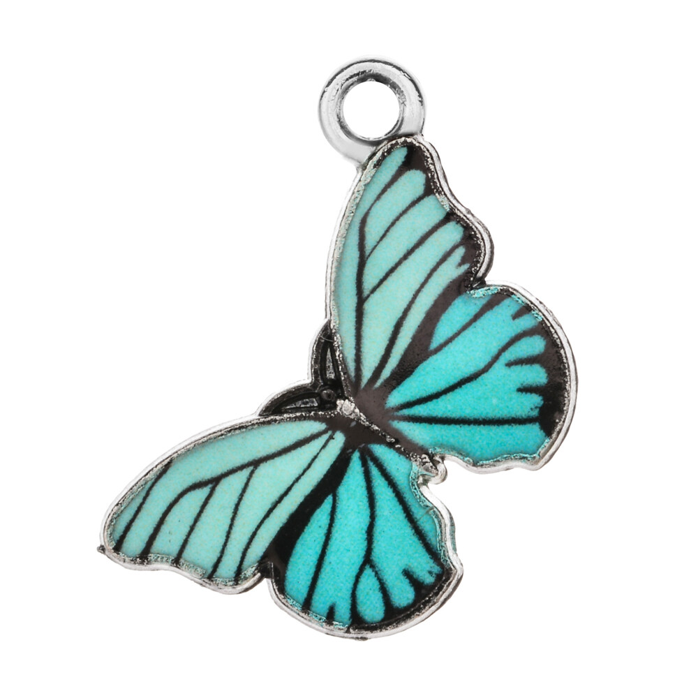 10Pcs Blue Enamel Cute Butterfly Charms Pendants Beads For Jewelry Making DIY eBay