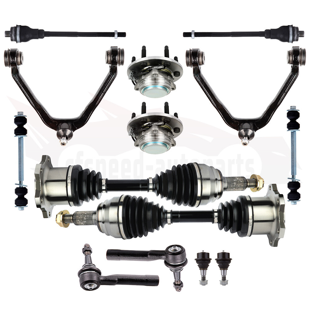 14X Control Arm Tie Rod Hub Bearing CV Axle Kit for Tahoe Yukon