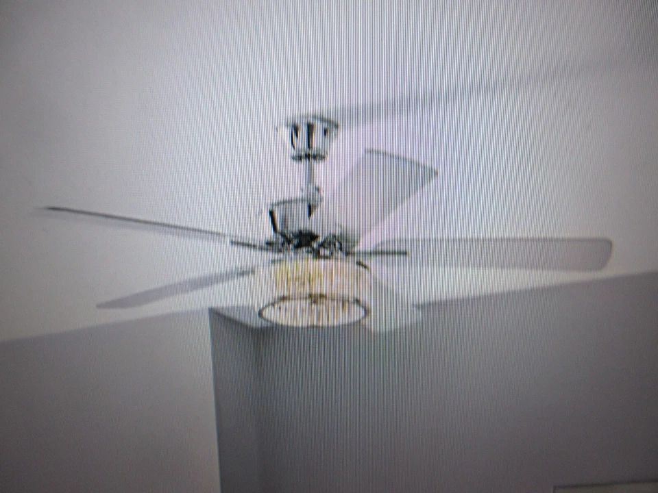 Hampton Bay Janeen 52 in. Indoor Chrome Ceiling Fan with LED Bulbs with Remote - Image 2 of 4