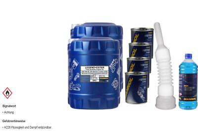 20L MANNOL Motoröl SAE 0W-40 LEGEND+ESTER inkl. Additiv Auslaufschlauch