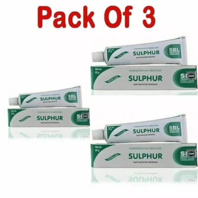 SBL 3 x SULPHUR 10% OINTMENT CREAM ACNE BLACKHEAD SPOT SCABIES PSORIASIS ECZEMA US