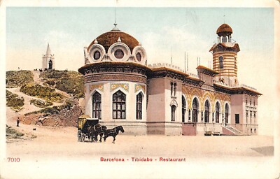 Postcard SPAIN BARCELONA TIBIDABO RESTAURANT