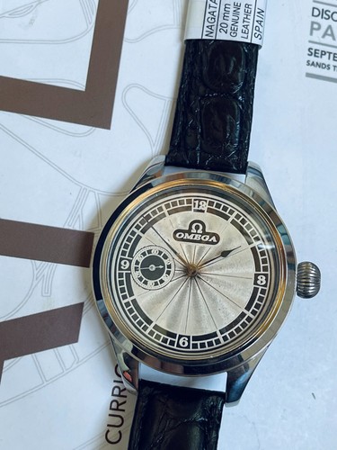 Vintage 1910 Omega Pocket movement in New Steel Case and New Face Marriage Watch - Picture 3 of 5