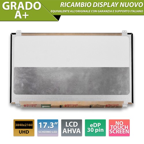Display LCD 15.6" 1366x768 40pin - Ricambio Compatibile Per HP Envy 15-Jxxx (LP156WH3, LTN156ATxx)