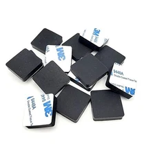 1" Square x 3/16" Thick Rubber Feet Bumper Spacer Stick On Base Surface Pads