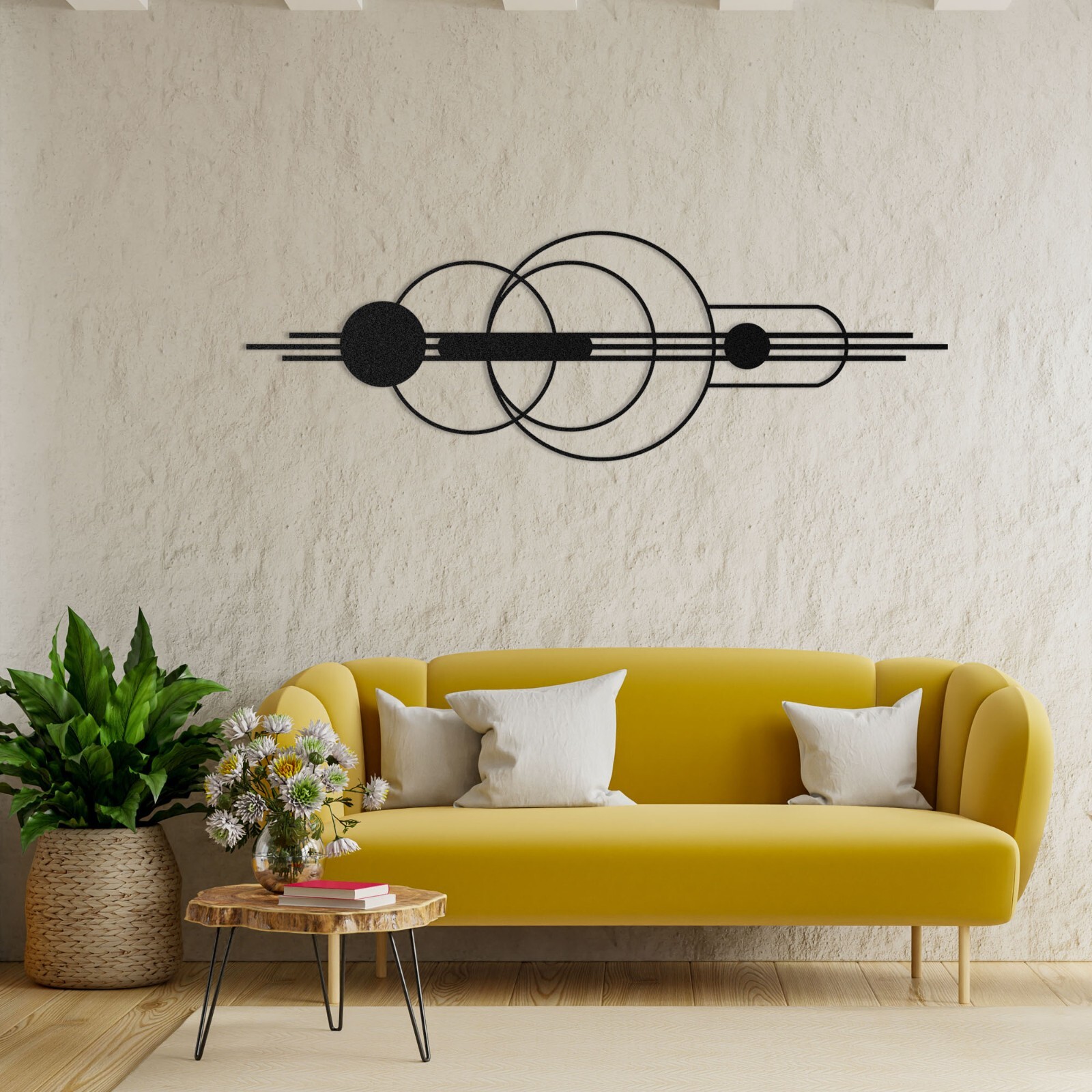 Modern Metal Minimalist Decor, Abstract Geometric Wall Art, Unique Wall Decor