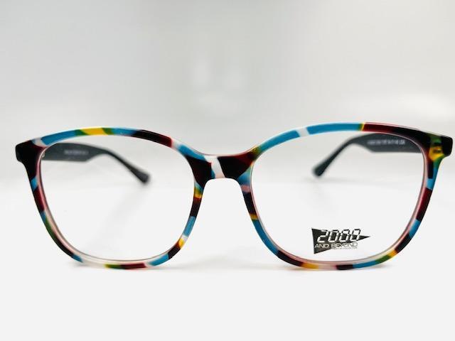 New Smilen Eyewear\'s 2000 & Beyond 3086 Tortoise & Purple Eyeglasses 55/18/145 New Smilen Eyewear main image 3