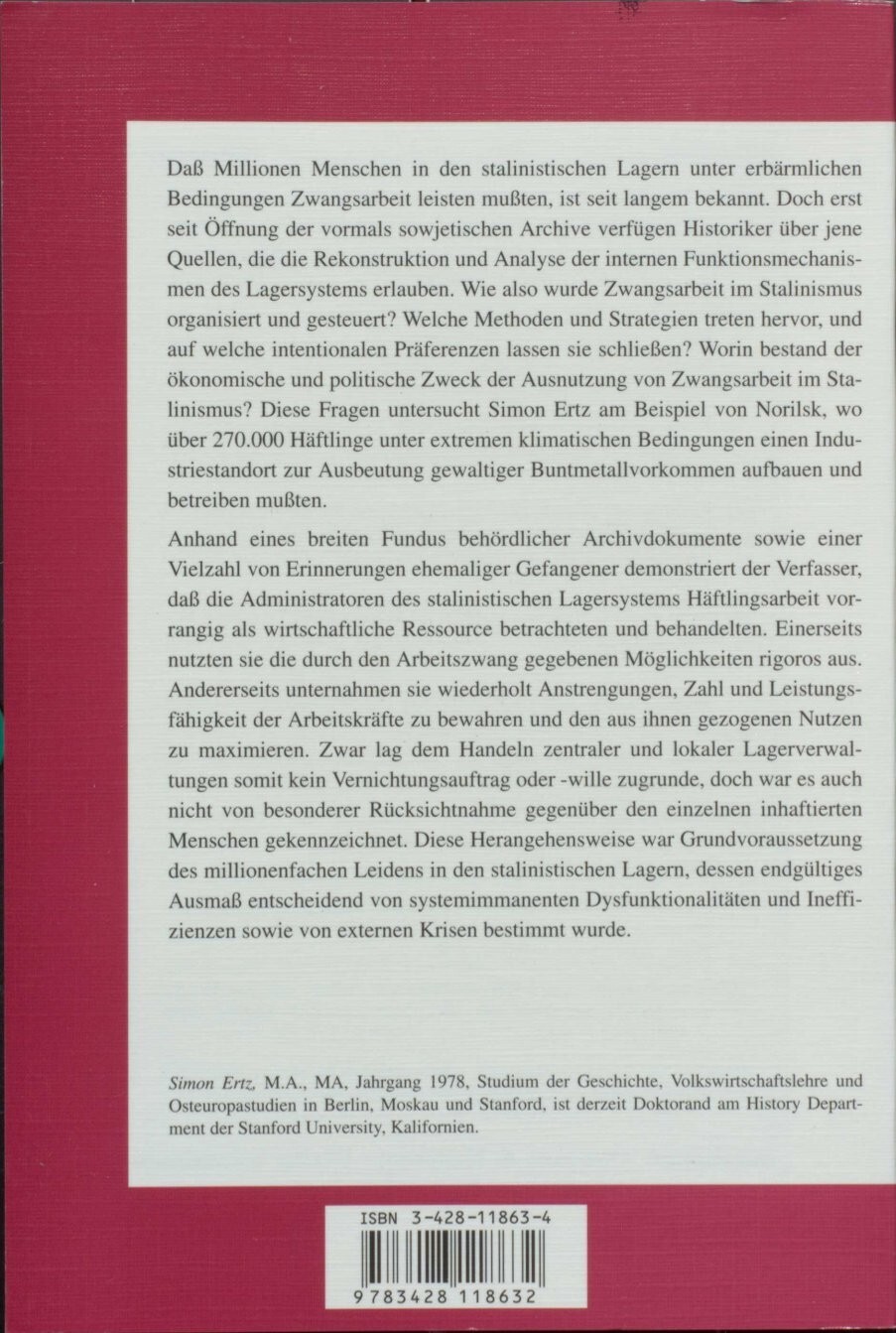 Thumbnail - Zwangsarbeit Stalinistischen Lagersystem. Simon Ertz