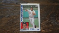 1984 TOPPS MARTY BARRETT  AUTOGRAPHED BASEBALL CARD
