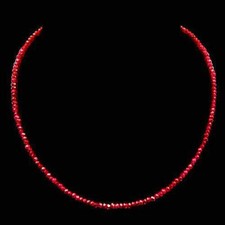 Rubin Halskette Rondelle 925 Sterling Silber verschiedene Grössen Bailysbeads®