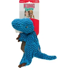 KONG Dynos T-Rex LARGE Plush Squeaky Toss & Shake Dog Chew Toy 13 x 7"