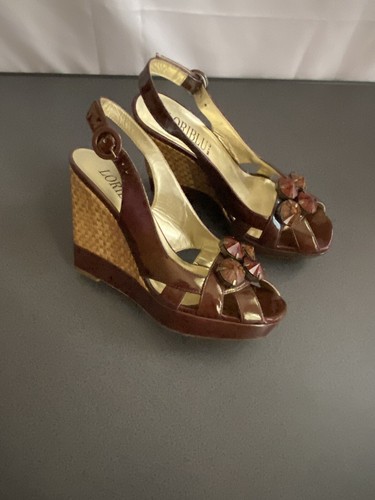 LORIBLU scarpe sandali con plateau zeppa pelle numero 38, - Foto 8 di 11