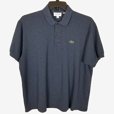 Lacoste Men's Polo Shirt Sz 2XL Blue Short Sleeve Casual Athletic