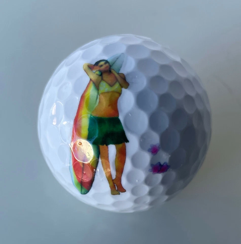 Juego de 3 pelotas de golf HAWAI Surfer Girls+Toalla Exclusiva NAVIKA EE. UU. ¡ESPECIAL! Foto 3 de 4