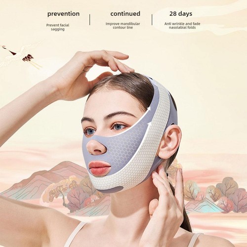 Lifting Viso Sonno Viso V Shaper Fascia Dimagrante Viso Fascia Diradante Mas W231 - Foto 6 di 29