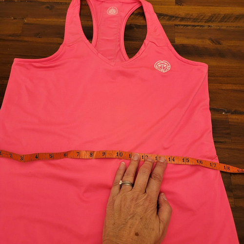 Bidi Badu Tennis Dress Women L Pink Sira Tech Racer Back Stretch Athletic Sporty - Picture 13 of 15