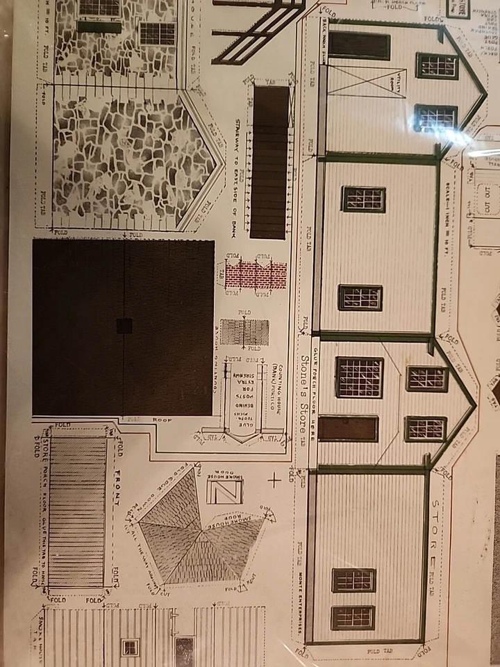 Vintage Rare Monte Models 1968 Mystic Seaport Paper Models 10 Sheets - Bild 4 von 4