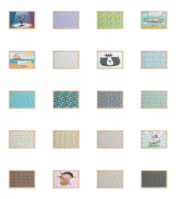 Ambesonne Toon Wall Art with Wide Frame for Bathrooms Living Room