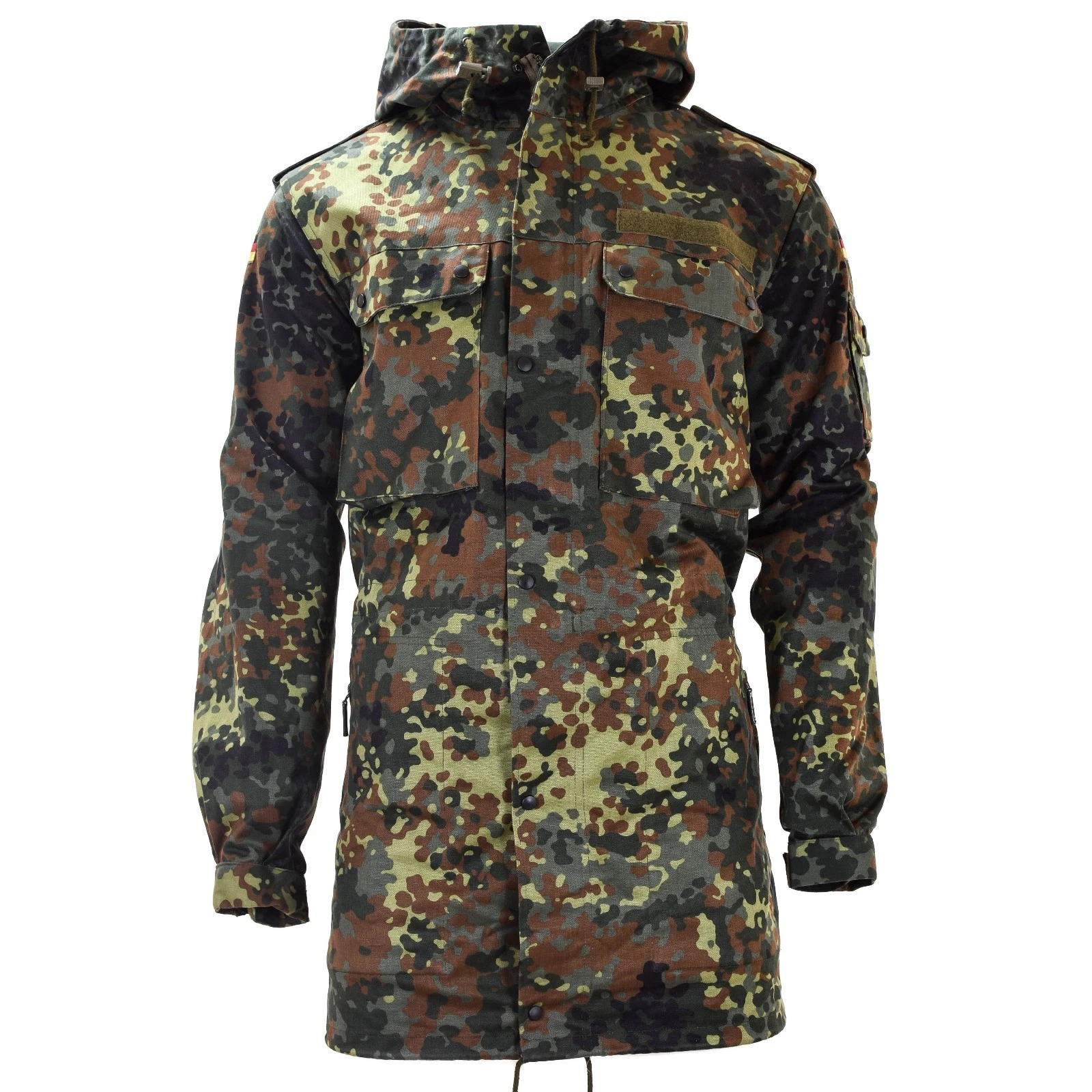 Original German army field jacket parka military issue hooded Flecktarn combat
Opens in a new window