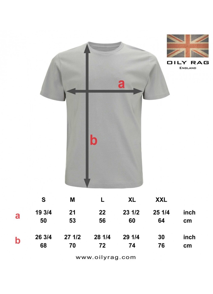 Oily Rag Abbigliamento Racer T Camicia Stile Retro Blu Denim