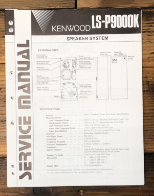 Kenwood LS-P9000K Speaker Service Manual *Original* | eBay