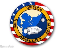 4" APOLLO 1 NASA SPACE HELMET CAR BUMPER EMBLEM DECAL STICKER MADE IN USA