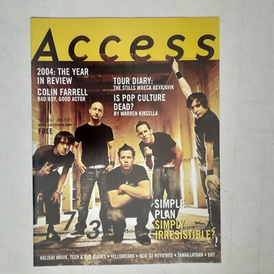 Access Simple Plan Colin Farrell Yellowcard Boy Nirvana U2 Sanaa Lathan Music F