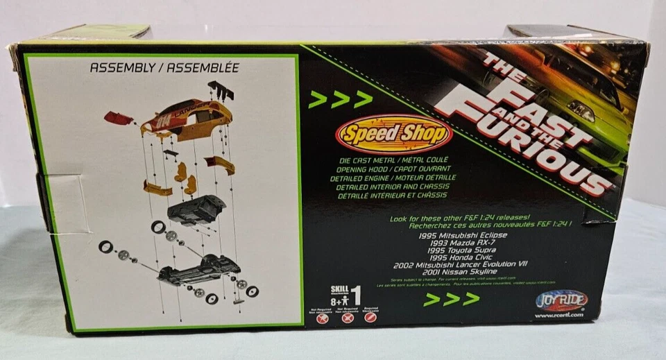 *RARE* FAST & FURIOUS JOYRIDE 1:24 Die-cast 2004 Mitsubishi Red Lancer Evo VII - Image 4 of 4