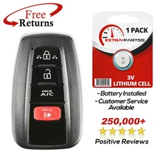 Remote Keyless Entry Smart Fob Uncut Key Replacement For Toyota 4b (HYQ14FBE)