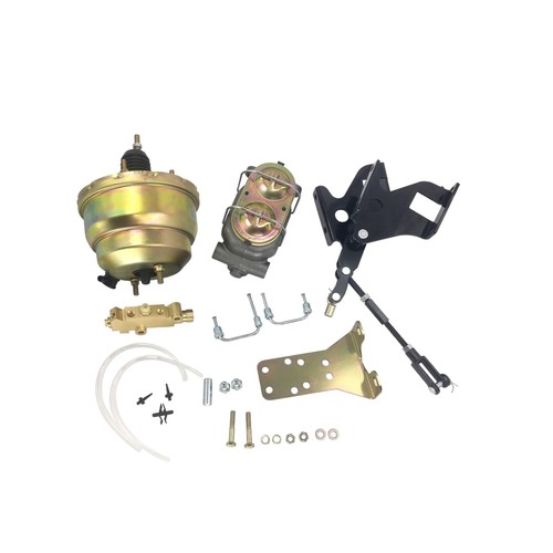 8" Dual Power Brake Booster Conversion Disc Drum Kit Master Cylinder Fits 196... - Imagen 3 de 9