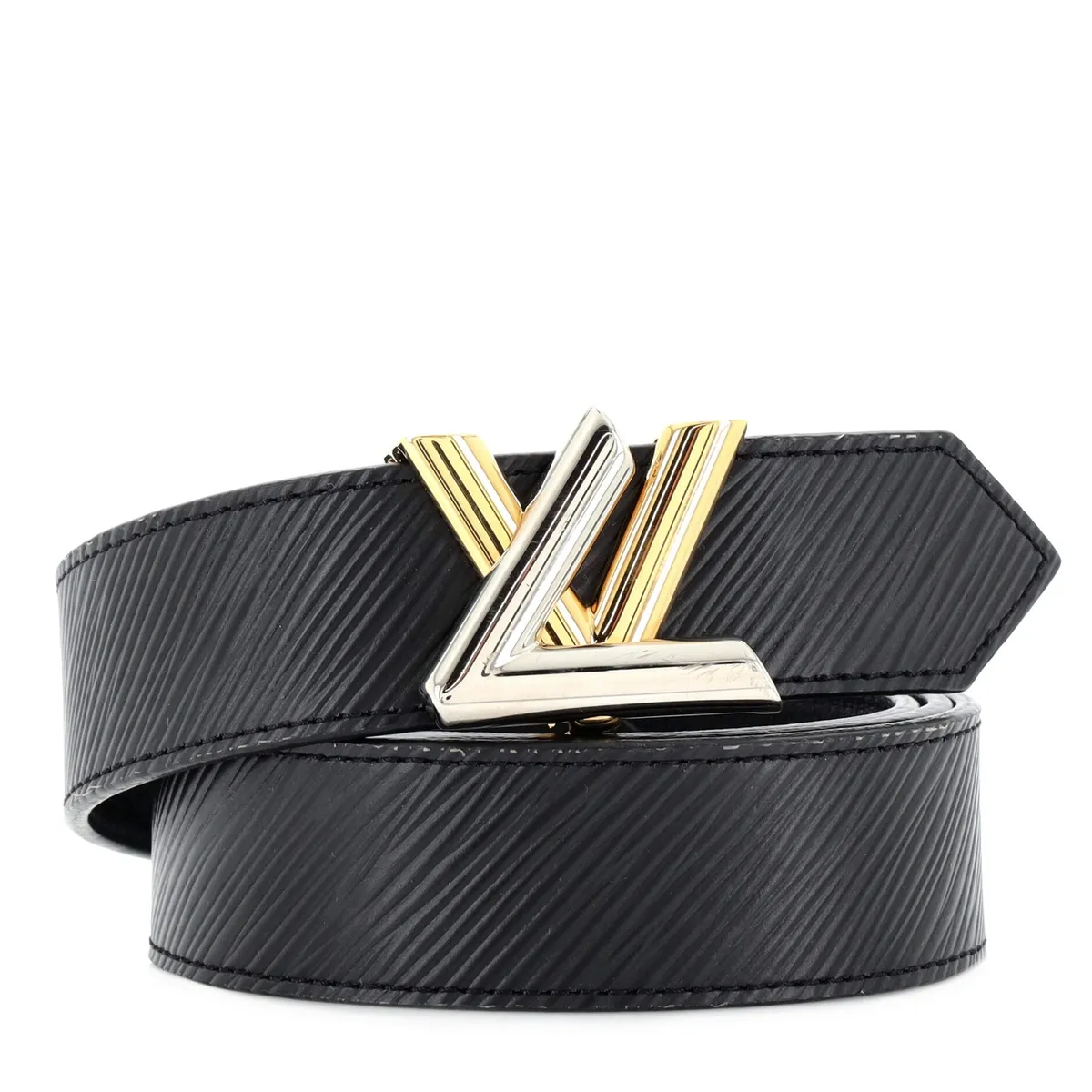 Louis Vuitton LV Twist Belt Epi Leather Medium 85 Black