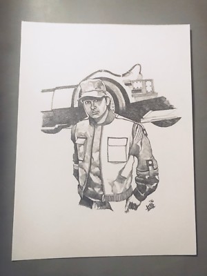Original Artwork Commission Drawing by Roby Amor: Marty McFly Back to the Future
