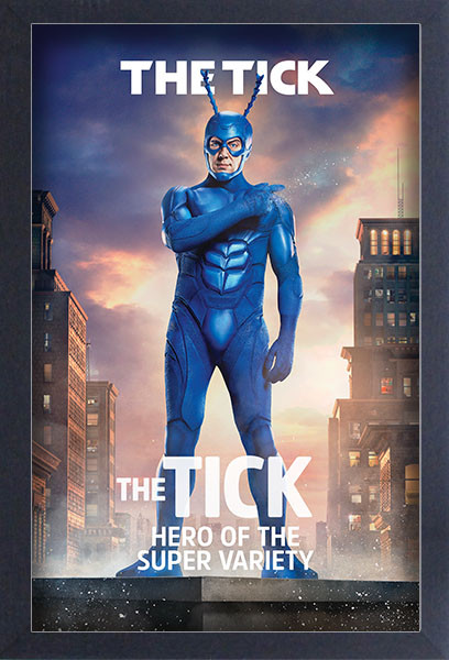 THE TICK CHARACTER 13x19 FRAMED GELCOAT COMIC TELEVISION FUNNY
