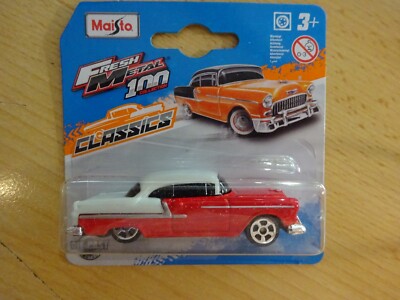 Chevrolet Bel Air 1955 rot Oldtimer Modelauto *NEU*  ca. 7cm