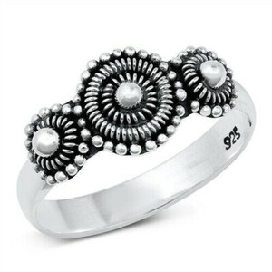 Bali Jelry Fashion Ring 925 Silver Jewelry 9 Mm Circle Gems Bali Jelry Fashion Ring 925 Silver Jewelry 9 Mm Circle Gems