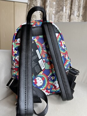 New! Loungefly Sanrio Hello Kitty Rainbow Abstract Mini Backpack Colorful! Loungefly Sanrio Hello Kitty Rainbow Abstract Mini Backpack  main image 3