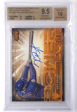 2017 Topps Stadium Club Kris Bryant Power Zone Orange Auto 1/5 BGS 9.5 Auto 10