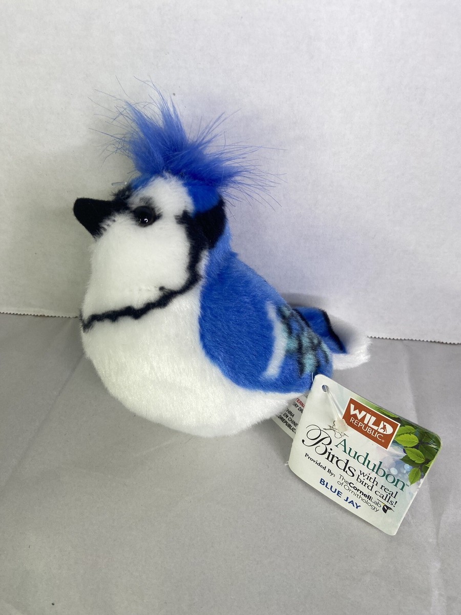Wild Republic Audubon Bird Blue Jay Plush Stuffed Animal Toy Sound Works