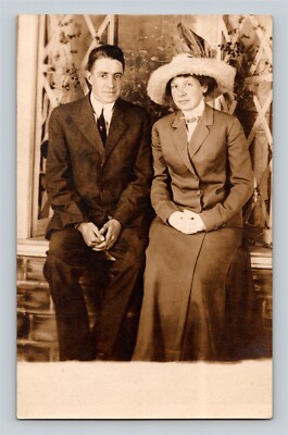 RPPC First Lady Grace Coolidge & Secret Service Agent James Haley Minneapolis MN