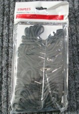 New Staples bulldog clip 36-inch lanyards, Black, 12/Pack 36687-CC/374747 