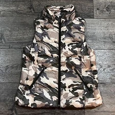 My Anorak Camo Nylon Down Puffer Vest Super Soft Women's Size Large