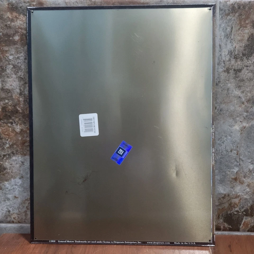 Genuine Parts Chevrolet Service Tin Sign GM Chevy Parts and Pistons - Image 2 of 4