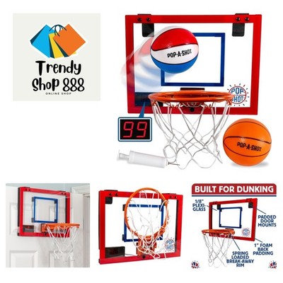 Super Slam Over The Door Mini Basketball Hoop for Adults | 2 Included Basketb...