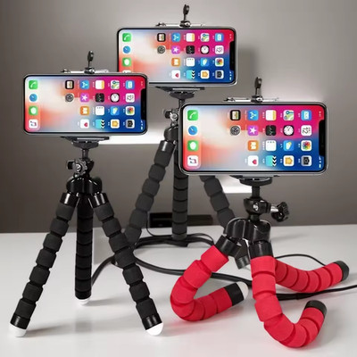 Handy Stativ Klemmstativ Smartphone Halter Dreibein Tripod flexibel Selfie Stick