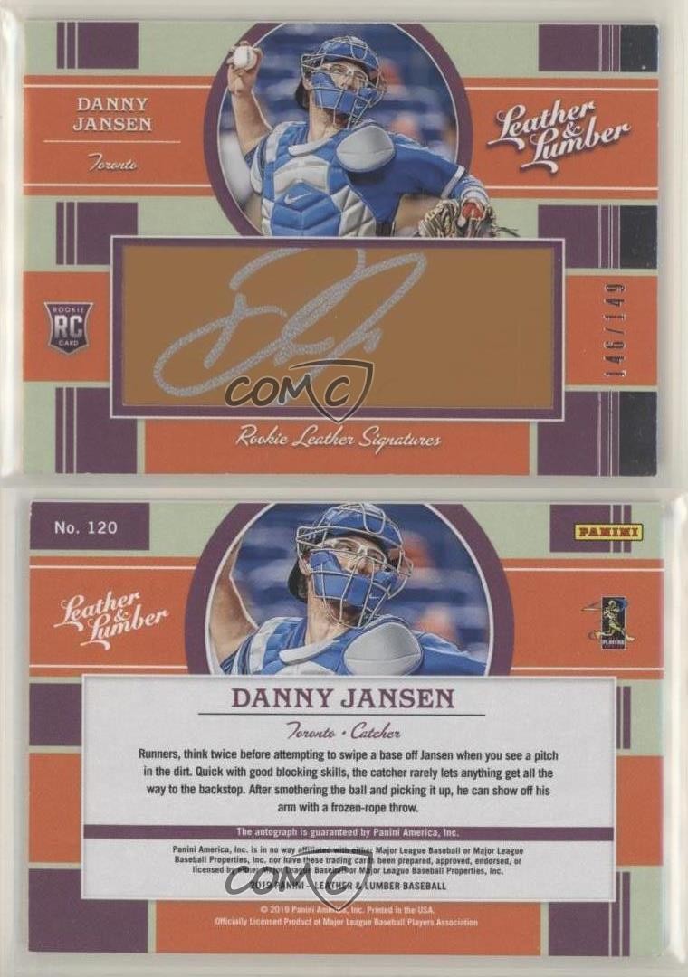 2019 Panini Leather & Lumber - Danny Jansen #120 Rookie Signatures