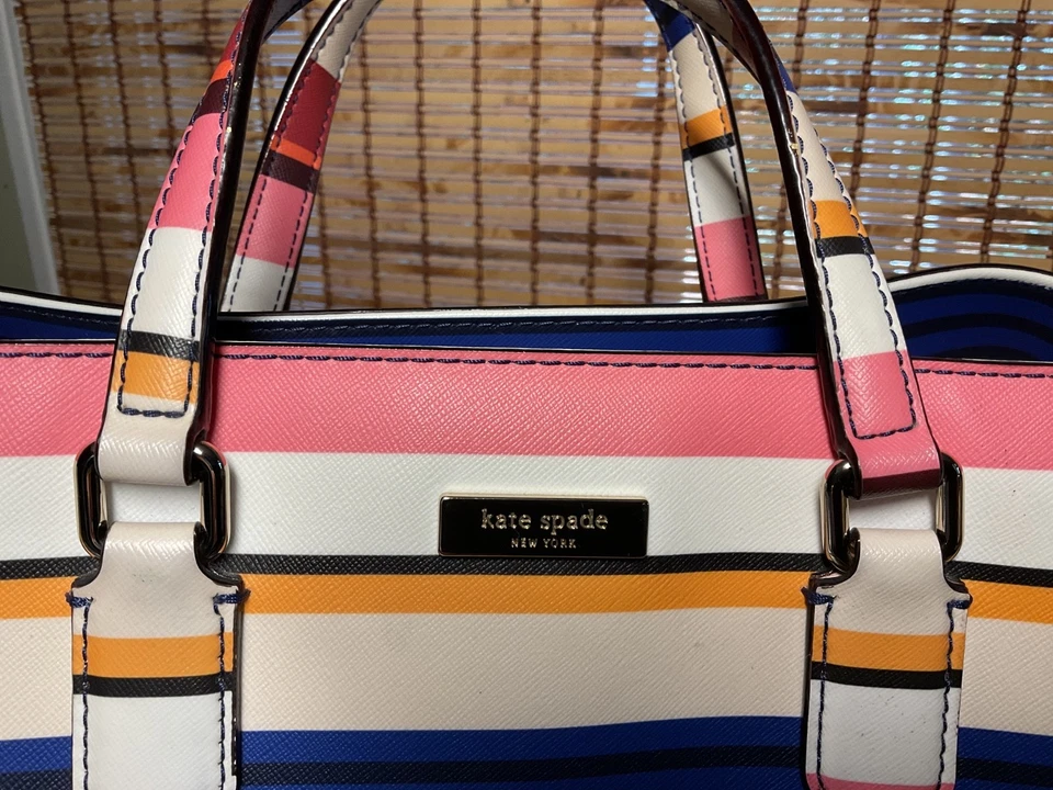 Bolso Bandolera Kate Spade ~ LAUREL WAY RAYAS BEREBER EVANGELIE EN ROSA * Foto 3 de 4