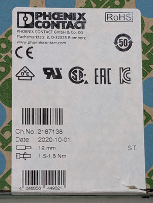 Phoenix Contact UT 6-TMC M 4A 0916606 Thermomagnetic Circuit Breaker, Box Of 6