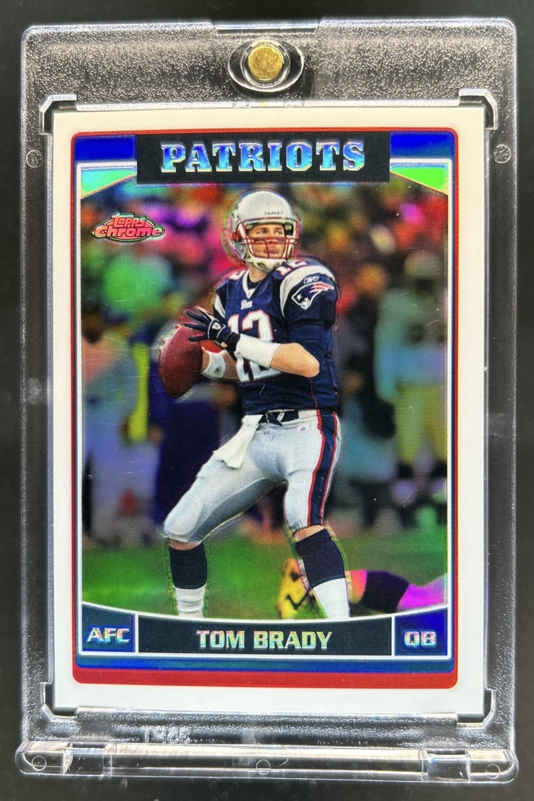 2006 Topps Chrome Tom Brady Refractor #106 Patriots